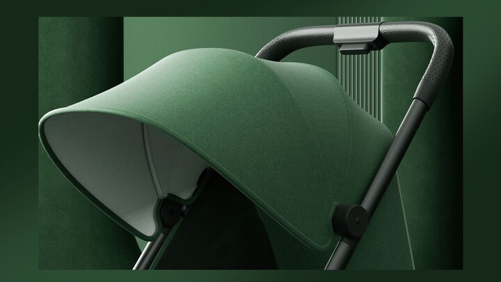 [Redshift rendering] C4D 3D maternal and child product video baby stroller seat home comfort MG anim