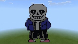 [SPEED X8] MAKING UNDERTALE-SANS PIXEL ART IN MCPE