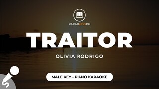 traitor - Olivia Rodrigo (Male Key - Piano Karaoke)