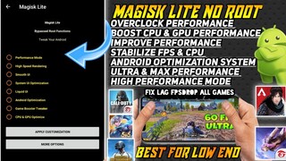 Magisk Lite No Root | Overclock Android Performance | Boost FPS & Stabilize CPU