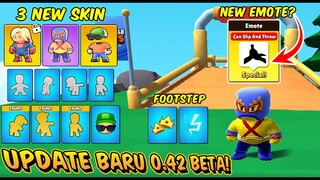 NEW UPDATE 0.42 CLOSED BETA! STUMBLE PASS BARU, 3 SKIN BARU & FOOTSTEP LISTRIK - Stumble Guys