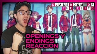 🔥Músico REACCIONA a openings y endings de Classroom of the Elite🔥