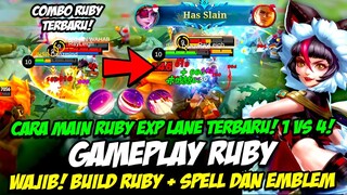 CARA ULTI RUBY ML + CARA MAIN RUBY TERBARU❗ BUILD RUBY LIFESTEAL + GAMEPLAY RUBY & TUTORIAL RUBY EXP