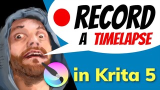 How to record a painting timelapse video using a new Krita 5 feature