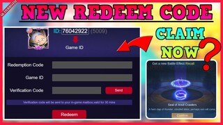 NEW REDEEM CODES | NOVEMBER WORKING REDEEM CODES | FREE EPIC RECALL | MLBB GUSION