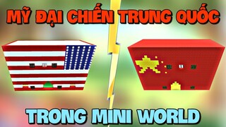 Mỹ đại chiến Trung Quốc trong Mini World và cái kết | Meowpeo Mini Game
