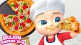Membuat pizza lagu untuk Anak-anak - BillionSurpriseToys
