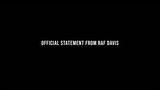 DayVis - Official Statement of Raf Davis