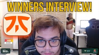 FNATIC VS TALON- WINNERS INTERVIEW- RAVEN-DPC SEA 2021/2022 Tour 3: Division I