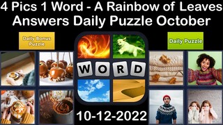 4 Pics 1 Word - A Rainbow of Leaves - 12 October 2022 - Answer Daily Puzzle + Bonus Puzzle