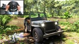 Driving 1945 Willys MB Jeep in a Beautiful Jungle - Forza Horizon 5 | Steering Wheel gameplay