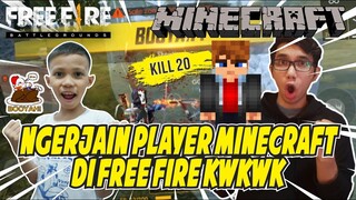 SQUAD KOCAK KILL 20 BARENG PLAYER MINECRAFT KAK GEMMA DAN KAK NEVIN WKWKWK  - GARENA FREE FIRE