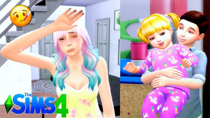 Mom of 4 Sick Routine in Sims 4 - Titi Plus