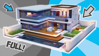 Cara Membuat Rumah Modern Perumahan Besar + Interior ! || Minecraft Modern Pt.10