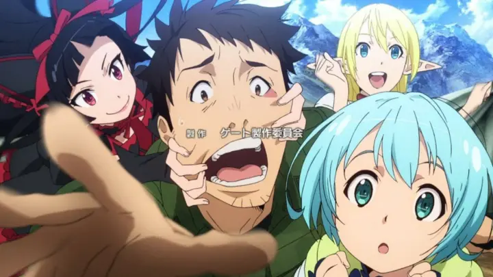 An otaku soldier lives with many beautiful girls in another world - Recap Anime GATE