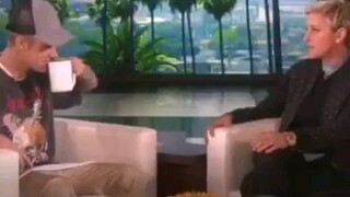 Justin Bieber was put on the spot by Ellen