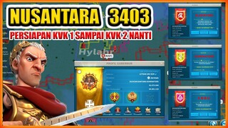 KINGDOM ROK BANYAK INDO 3403 PERSIAPAN KVK 3 VS 1 !! 1 PROJECT DENGAN 3402 DAN 3407