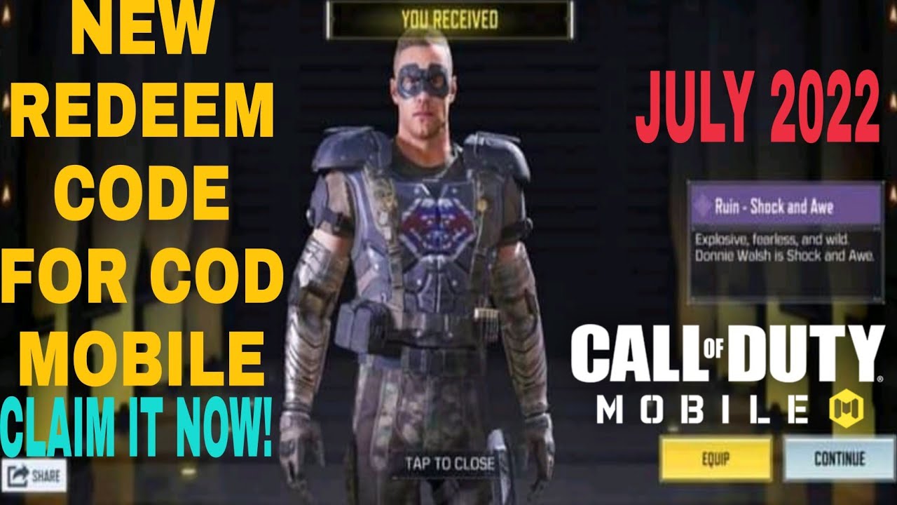 UCN Game - New Call of Duty Mobile Redeem Code (Garena)
