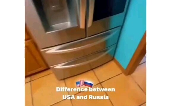 美国冰箱vs俄罗斯冰箱😂
