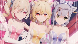 【Genshin Impact MMD／4K／60FPS】Lumine & Barbara & Noelle【Pico Pico โตเกียว】