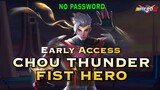 CHOU HERO THUNDER FIST SKIN SCRIPT | EARLY ACCESS | FULL EFFECT WITH VOICE! NO PW | MOBILE LEGENDS