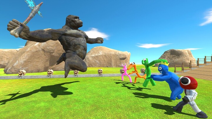 Unequal Battle King Kong vs ALL Rainbow Friends - Animal Revolt Battle Simulator