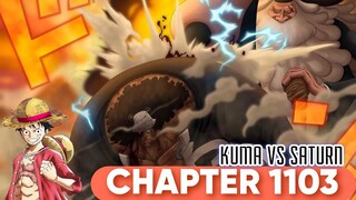 Onepiece chapter 1103 explained in hindi  |  1103 onepiece  |  saturn Vs kuma  | Egghead arc