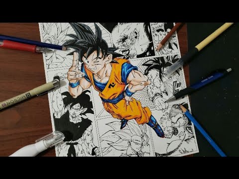 How to draw Goku Dragon Ball Z Manga Style - Bilibili