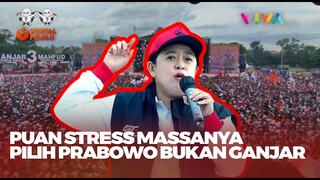 Puan Frustasi Ratusan Massa Kampanye Ganjar Sebut Prabowo