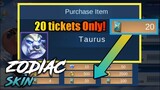 Bente 20 tickets Zodiac Skin Secret Shop - Mobile Legends