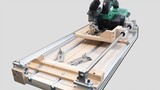 【Tool making】 【Improved version】Handheld circular saw with optical axis track saw turned from Small 