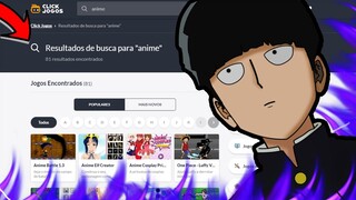 TESTEI OS JOGOS DE ANIME DO CLICK JOGOS (TEM ALGUM BOM?)