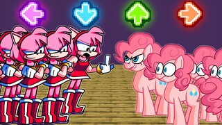 FNF Character Test | Gameplay VS Minecraft Animation | Amy VS Pinkie Pie + Cupcakes HD (FNF Mod)