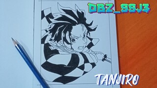 Drawing KAMADO TANJIRO dari anime KIMETSU NO YAIBA