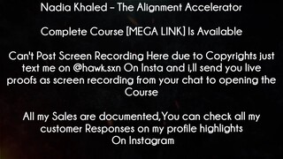 Nadia Khaled Course The Alignment Accelerator download