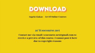 (WSOCOURSE.NET) Angela Giakas – Art Of Online Courses
