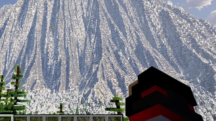 What will happen when you encounter a 4000 block high snow mountain in MC?