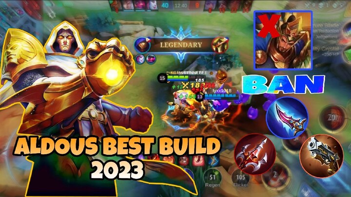 MY ENEMY BAN MINSITTHAR! THEY DIDN'T KNOW I CAN PLAY THIS META HERO! | ALDOUS BEST BUILD 2023 - MLBB