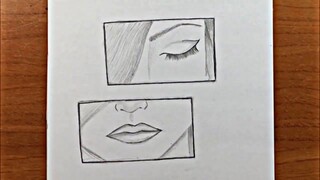 Easy drawing | how to draw a girl face step by step