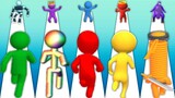 Giant Rush, tall Man Run, Color Race 3D, Size Up, Long Neck Run - Gameplay ALL LEVELS Stickman Games
