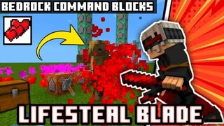 LifeSteal blade in Minecraft Bedrock | Command Blocks Tutorial | No Mods