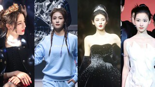 The difference between the female stars walking on the catwalk, one look like heaven and the other l