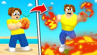 Eating The FLAME FLAME Fruit In ROBLOX! (One Piece Simulator)