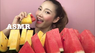 SAW ASMR MUKBANG เสียงกิน|แตงโม หวาน กรอบ CRUNCHY WATERMELON 🍉| NO TALKING|•EATING SOUND• ซอว์