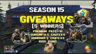 SEASON 15 GIVEAWAYS ANNOUNCEMENT + HOW MUCH CARGO POINTS-LABORATORY BOSS/LAST DAY ON EARTH: SURVIVAL