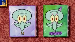 Biến thành hai bể sơn, sau đó vẽ chúng thành Squidward màu vàng và Squidward đỏ