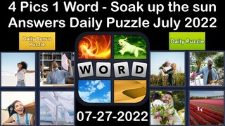 4 Pics 1 Word - Soak up the sun - 27 July 2022 - Answer Daily Puzzle + Bonus Puzzle