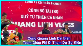 Cùng Quang Linh Đại Diện Team Châu Phi Tham Gia Lễ Kí Kết Với Nhãn Hàng Adopt Của Hoa Hậu Thuỳ Tiên