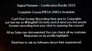Digital Marketer Course Certification Bundle 2023 download