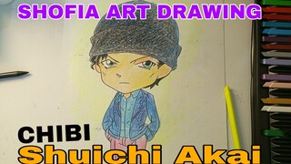 menggambar chibi Shuichi akai detektif Conan